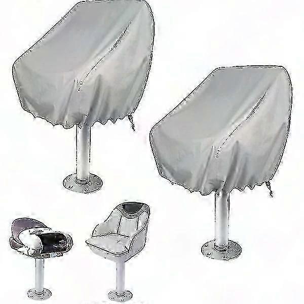2-عبوة أغطية كرسي قارب مقاومة للماء - أغطية مقاعد ركيزة من قماش أكسفورد في الهواء الطلق - حماية دائمة للاستخدام البحري