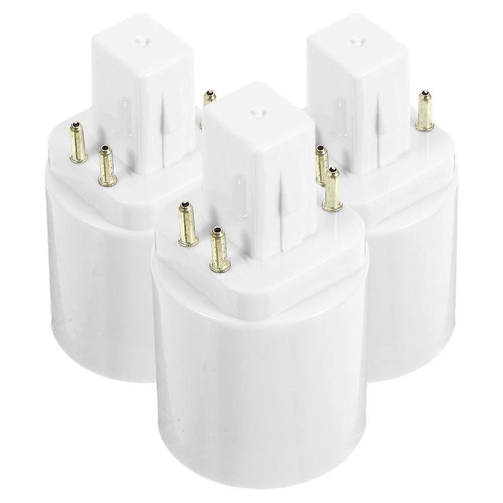 3pcs Light Sockets Adapter: G24q To E27 Converters Lamp Holder 4 Pin Bulb Base Adapter Flameretardant Light Accessories For Led Bulb