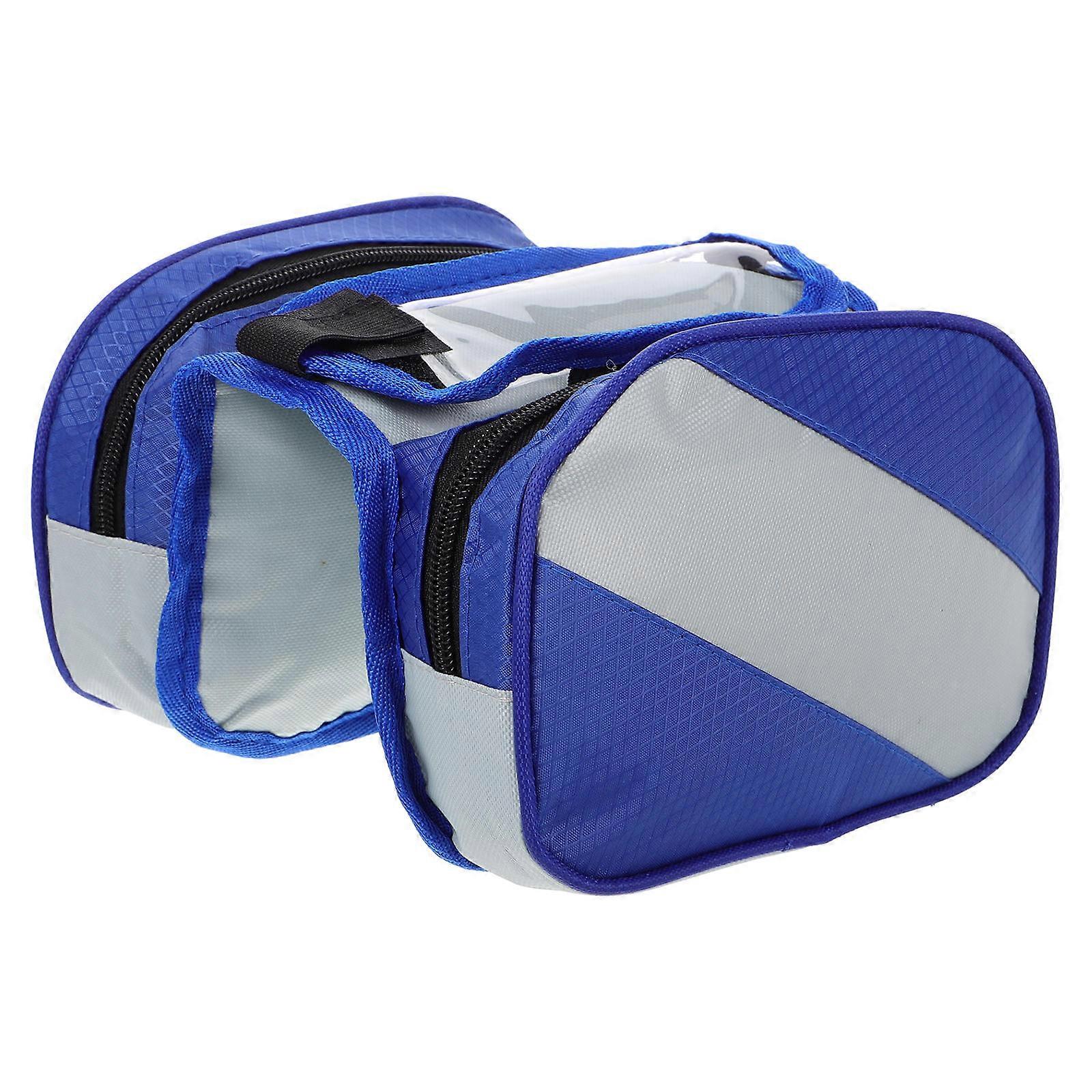 Durable Oxford Bike Frame Bag for Handlebar – Stylish Cycling Accessory for Mountain and Road Bikes with Cell Phone Holder