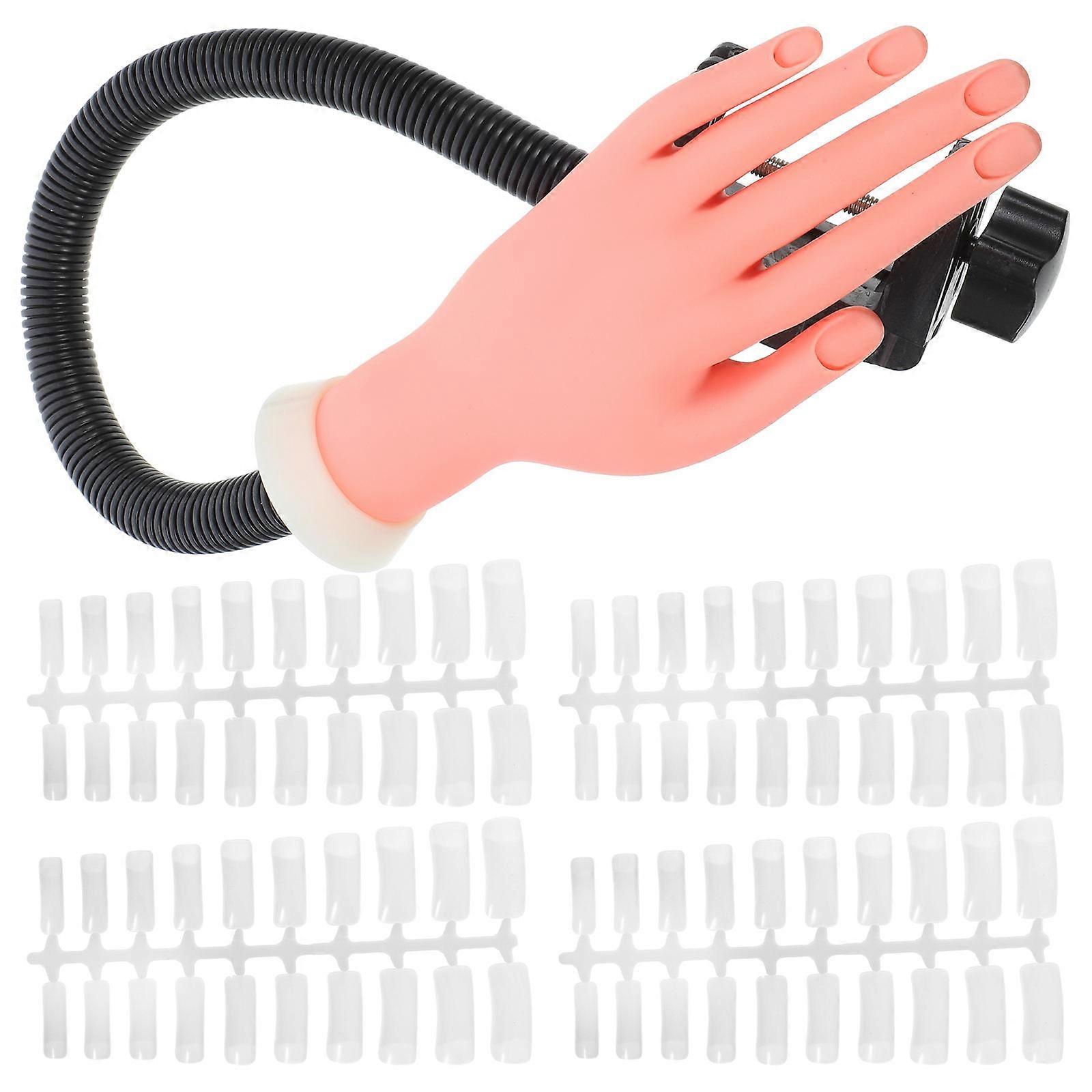 100pcs Flexible Fake Nails Movable False Hand Nail Art Tools