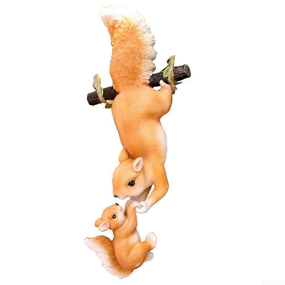 Realistic Garden Squirrel Decoration Figurine for Outdoor Spaces, Resin Material, 10-Inch Height, Realistic Design