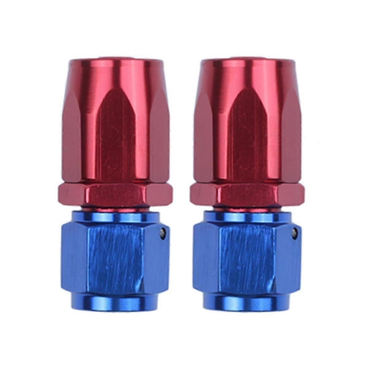 2 Pcs STRAIGHT Turbo Oil Feed Hose Fitting:AN6 8Mm