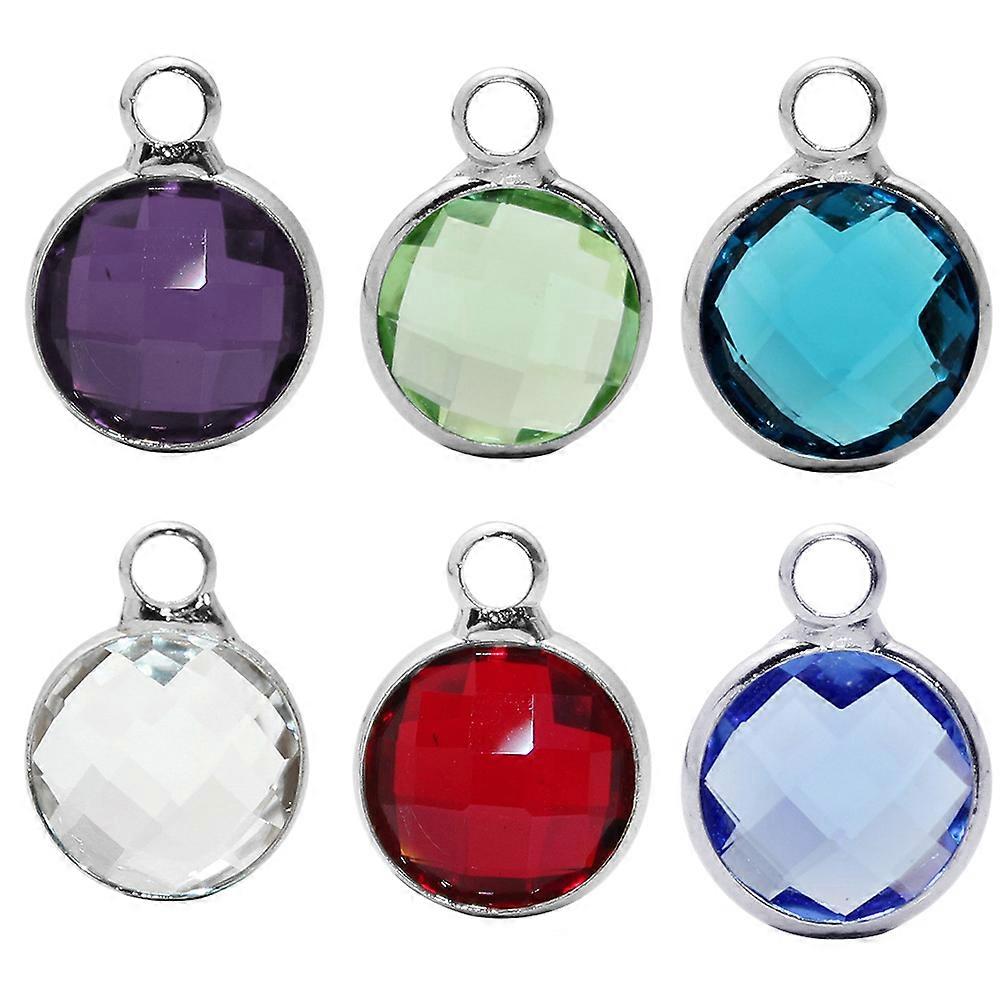 It sounds like you're referring to a product listing or title for **gemstone beads pendant charms**, specifically a set of **12 rhinestone birthstone