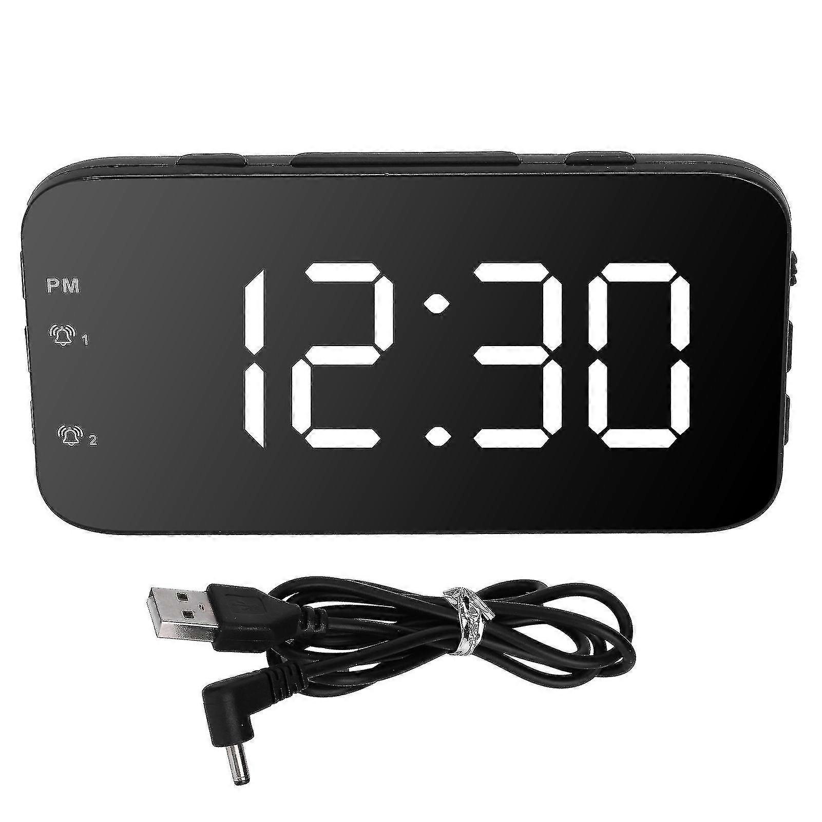 LED Digital Alarm Clock Desk Clock with Snooze for Bedroom Home Travel 2025