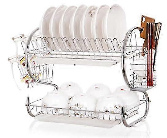 Large Dish Drying Rack Kitchen Sink Organizer Utensil Holder 2025