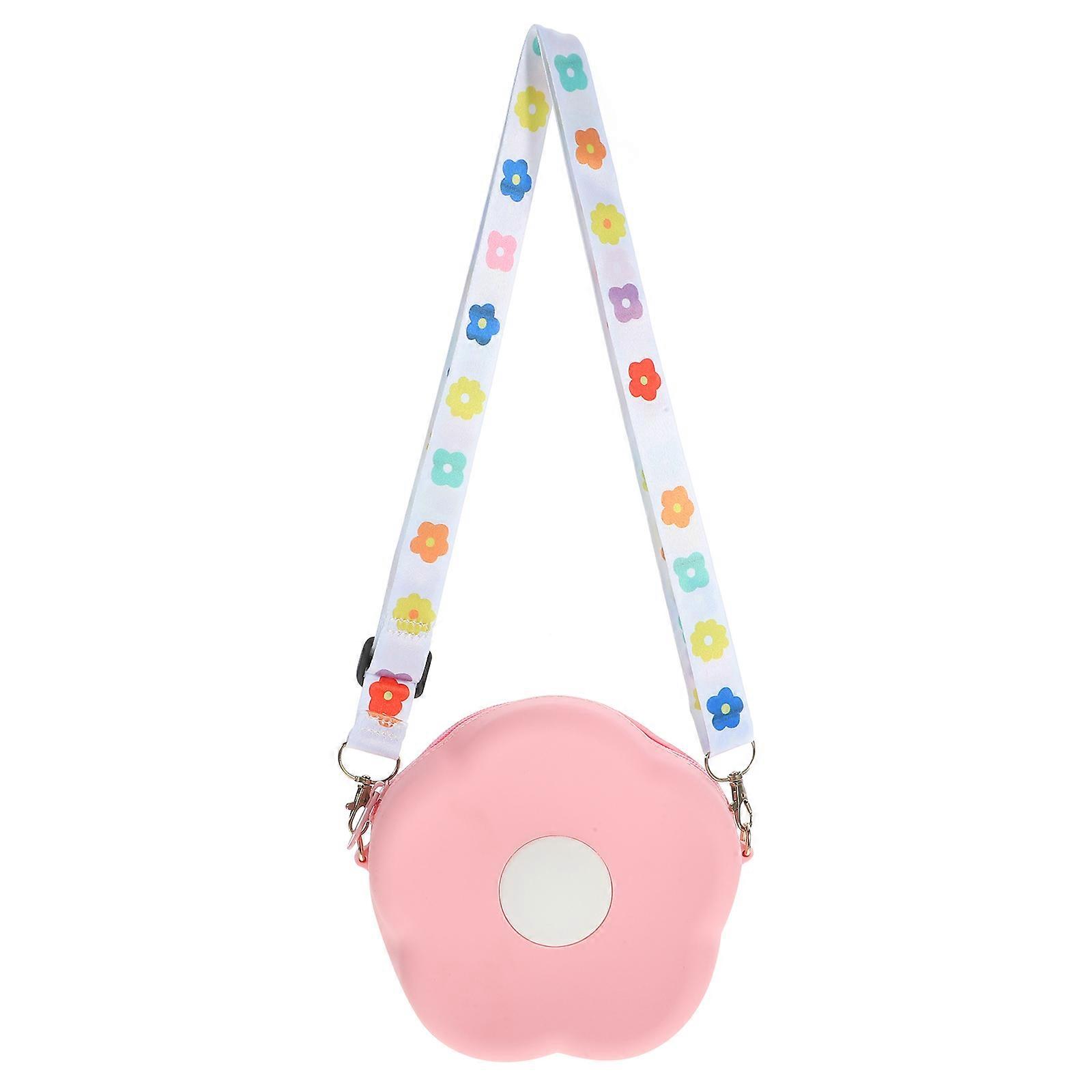 Silicone Flower Shaped Bag Adjustable Shoulder Strap Purse 5Pcs