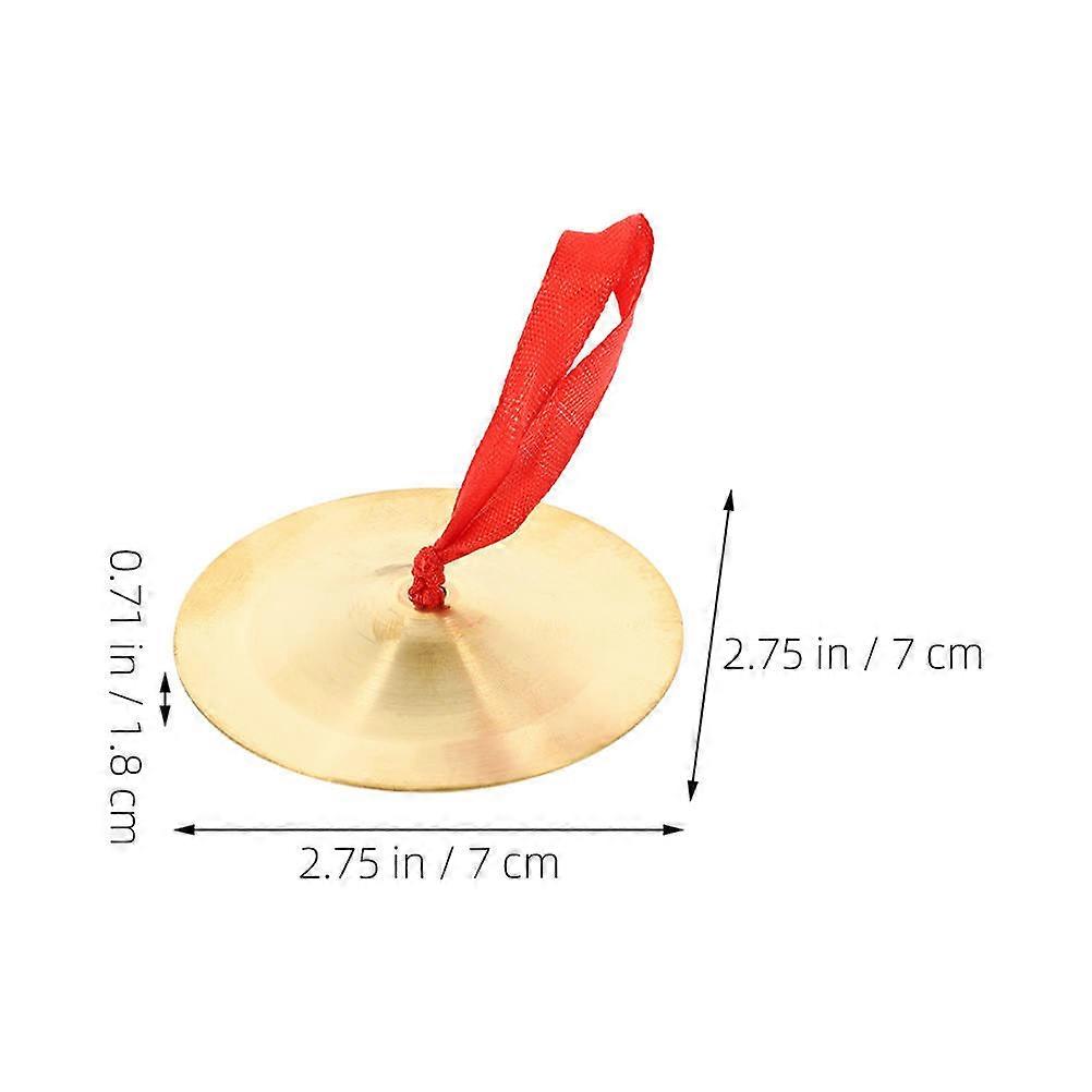 Copper Finger Cymbals Small Finger Instruments for Kids 6Pairs Dancing Musical Instrument