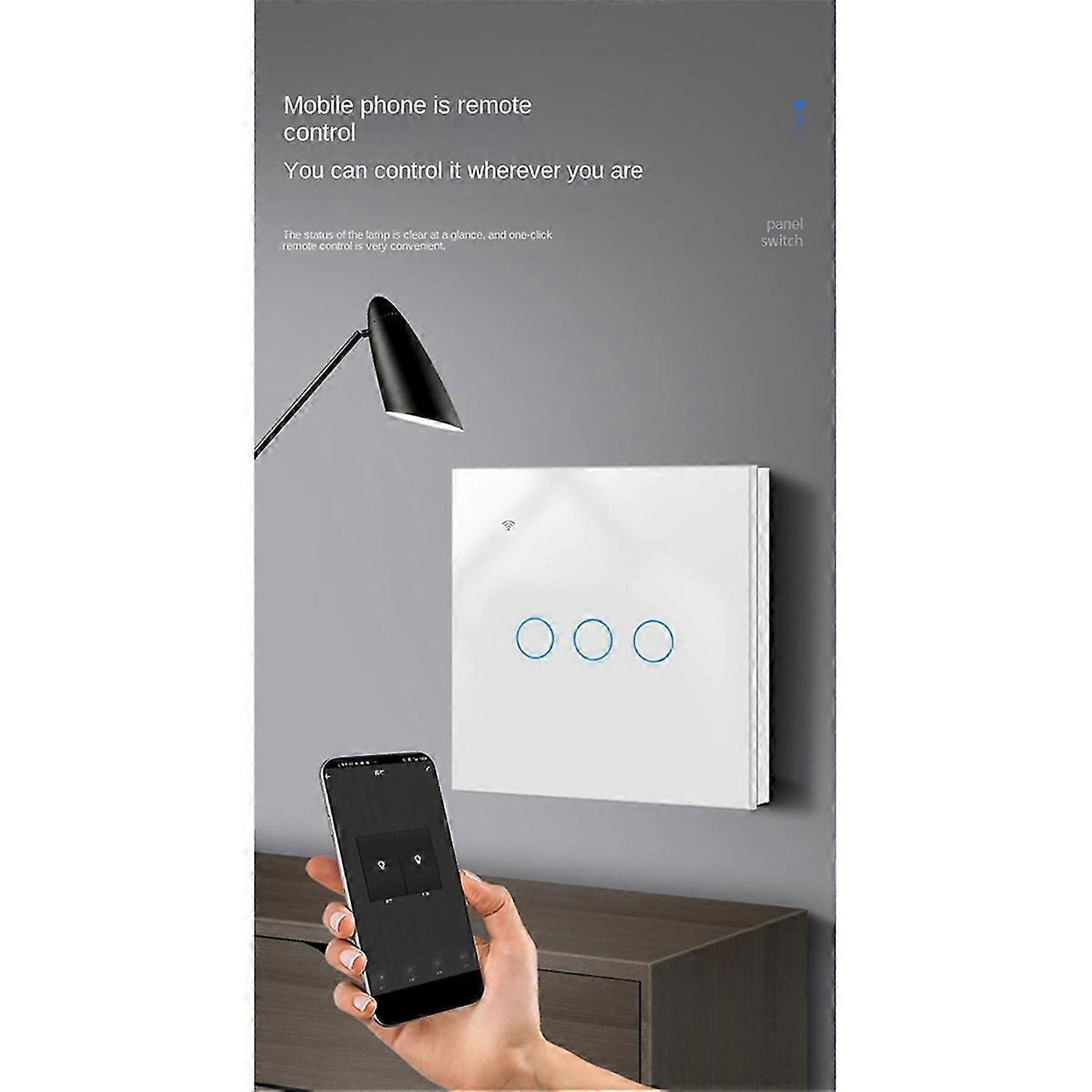 ThoughtHome Zigbee Single Zero Fire Line Universal 3 Switch White