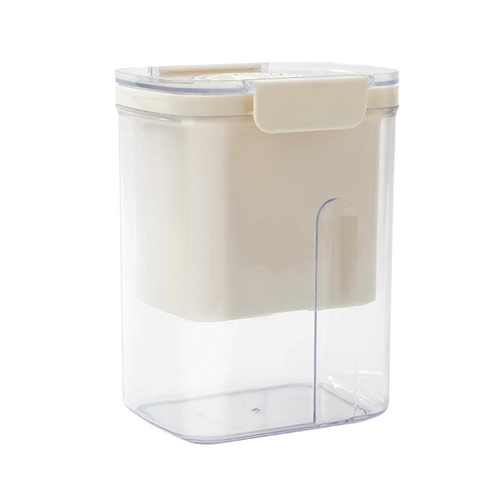 Greek Yogurt Strainer With Lid And Fine Mesh Bag, 1.1L Yogurt Whey Maker, Reusable Yogurt Filter, Spring And Timer