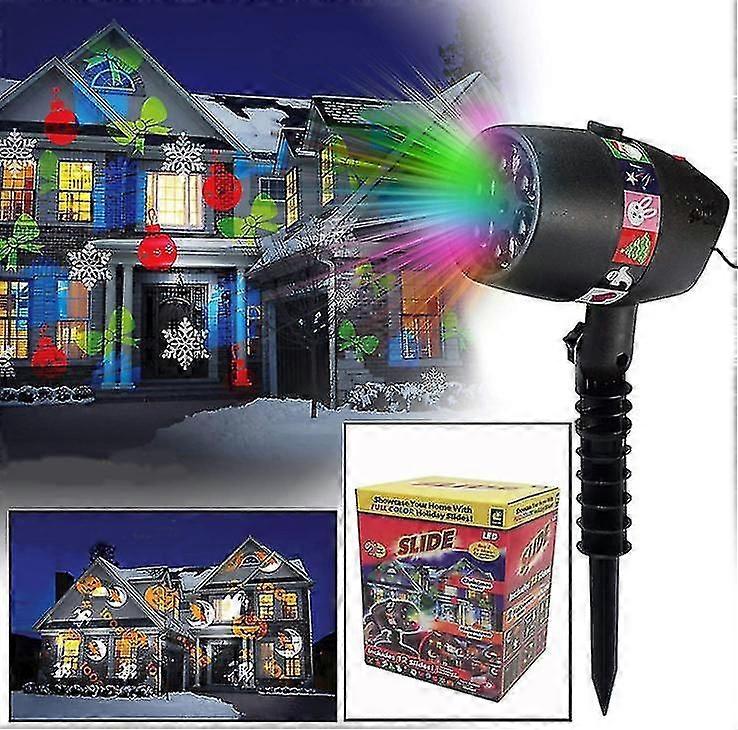 Led Projector, Outdoor Flood Light With 12 Patterns