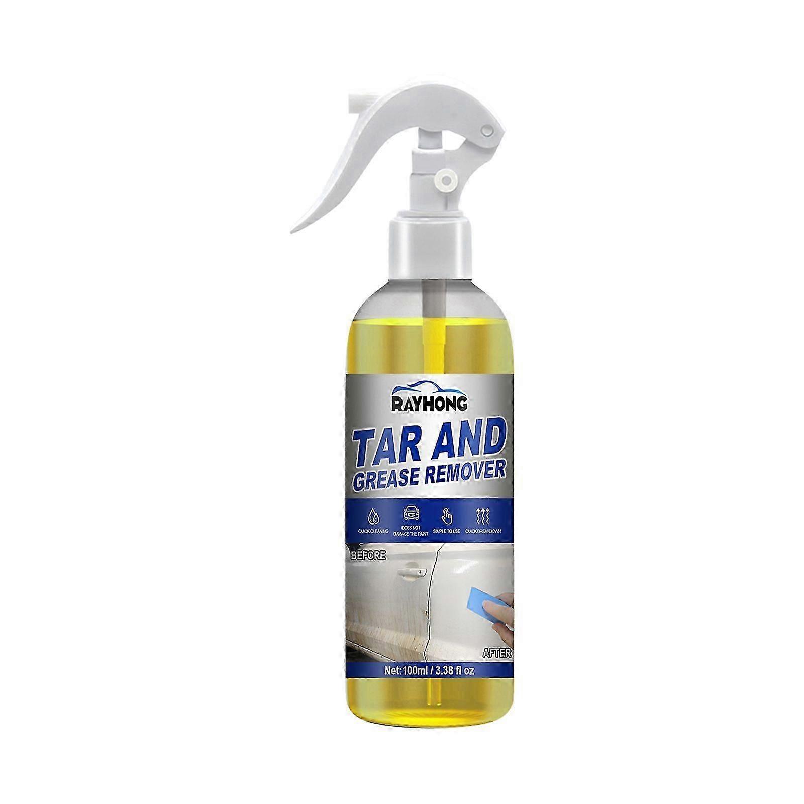 Powerful Tar & Grease Remover - 100ml Car Cleaner for Road Tar, Asphalt, Tree Sap & Grease - Easy Spray-On Solution for Spotless Vehicle Restoration