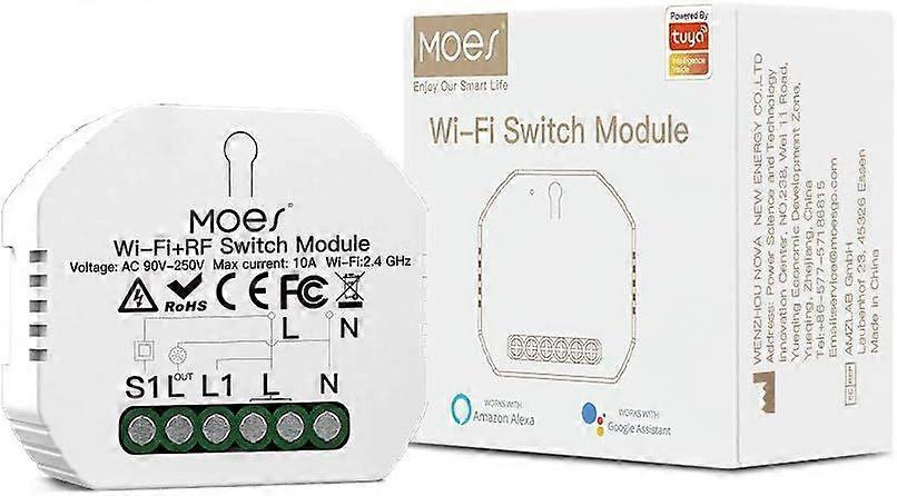 RF433 smart WiFi trådløs bryter, Smart Life tilkoblet relébryter Tuya app fjernkontroll