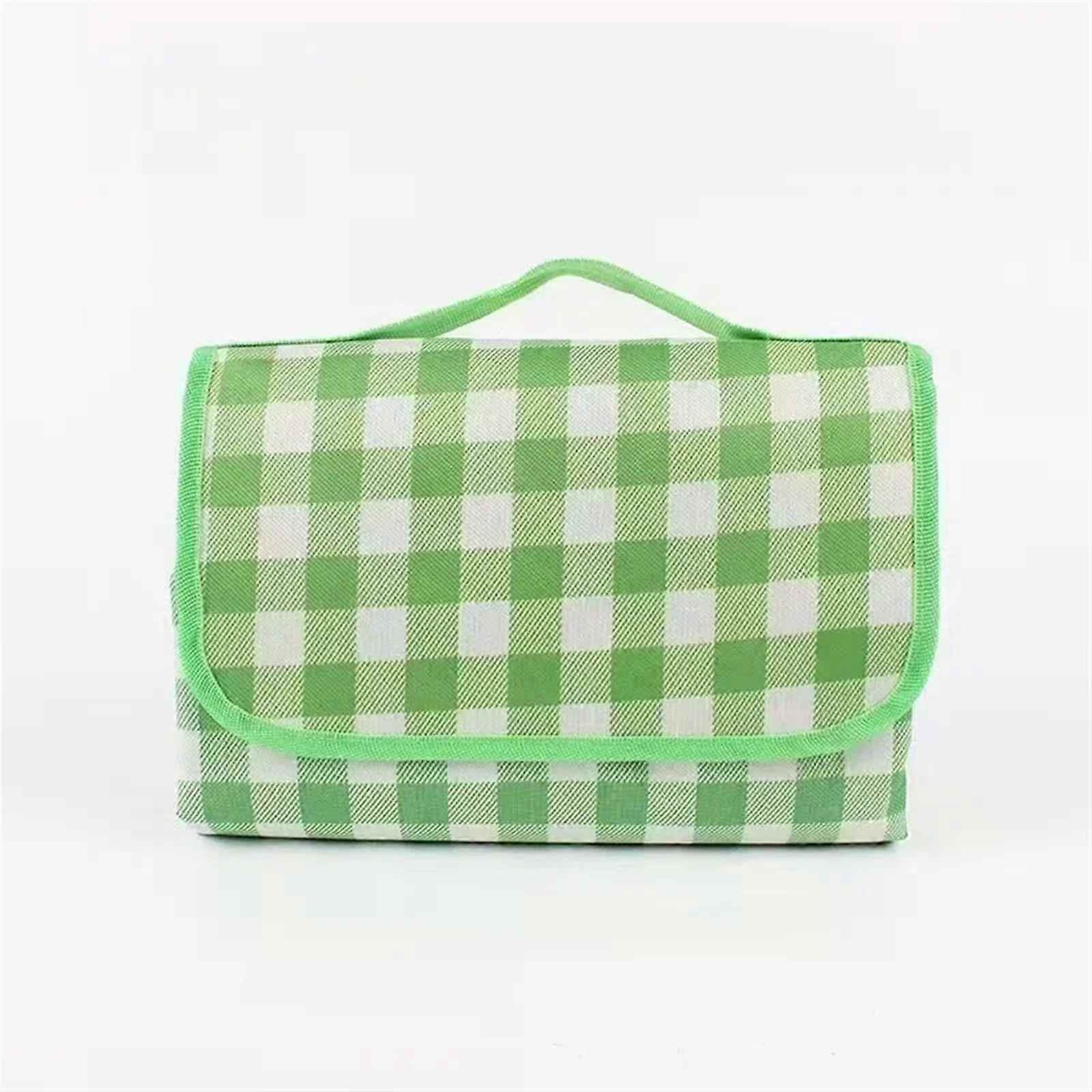 Outdoor Camping Floor Mat Foldable Sleeping Pad Thickened Waterproof Beach Blanket Portable Picnic Mat Green