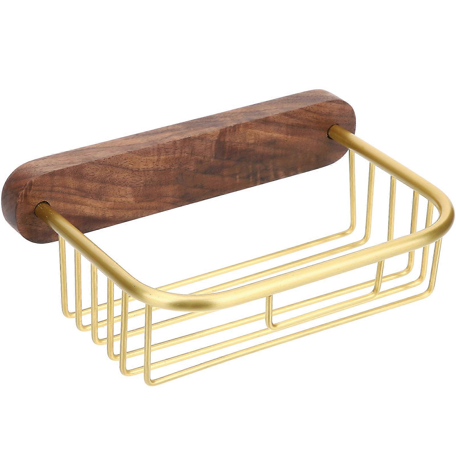 Wooden Bathroom Storage Rack for Wall Mounted Organization