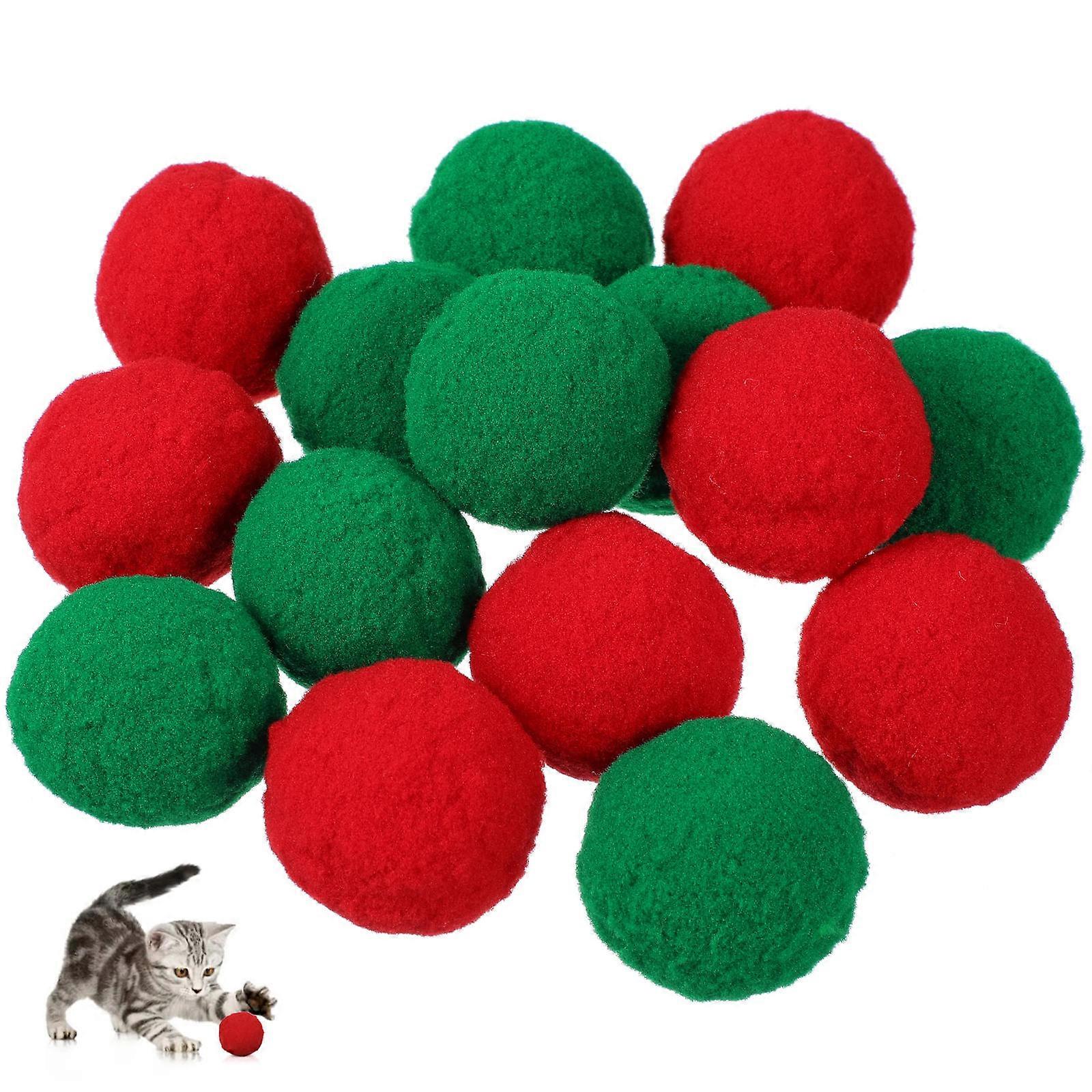 Cat Ball Plush Toy for Chasing 30Pcs Assorted Color Balls