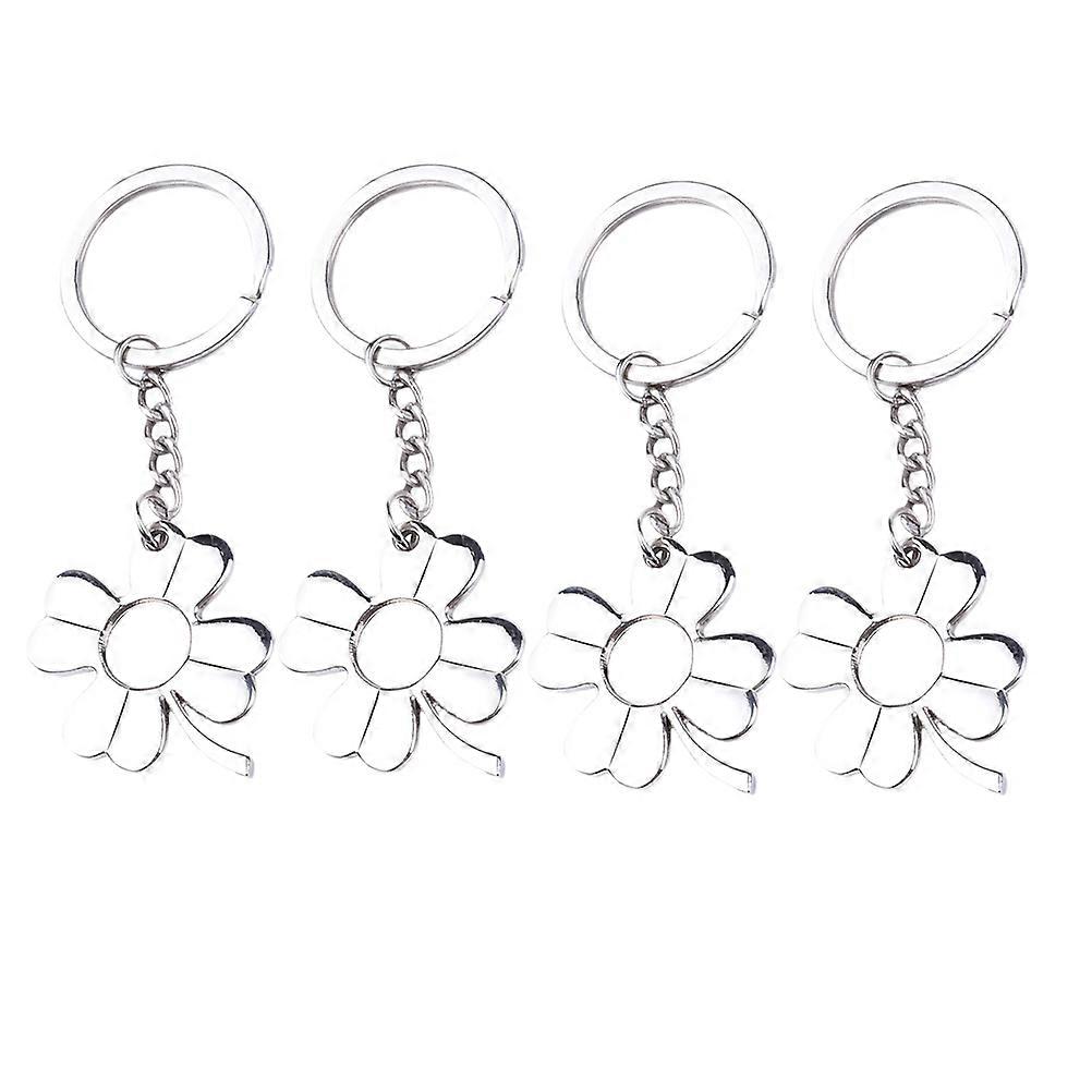 Stylish Keychain Alloy Key Pendant for Decor 12Pcs Silver