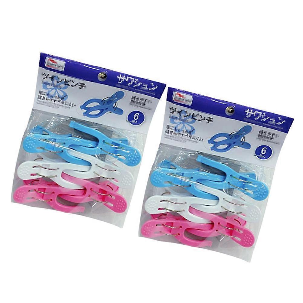 Multi-purpose Quilt Clips Holding Clothes Clips Windproof Rectangular 9.5x5x7cm 24Pcs