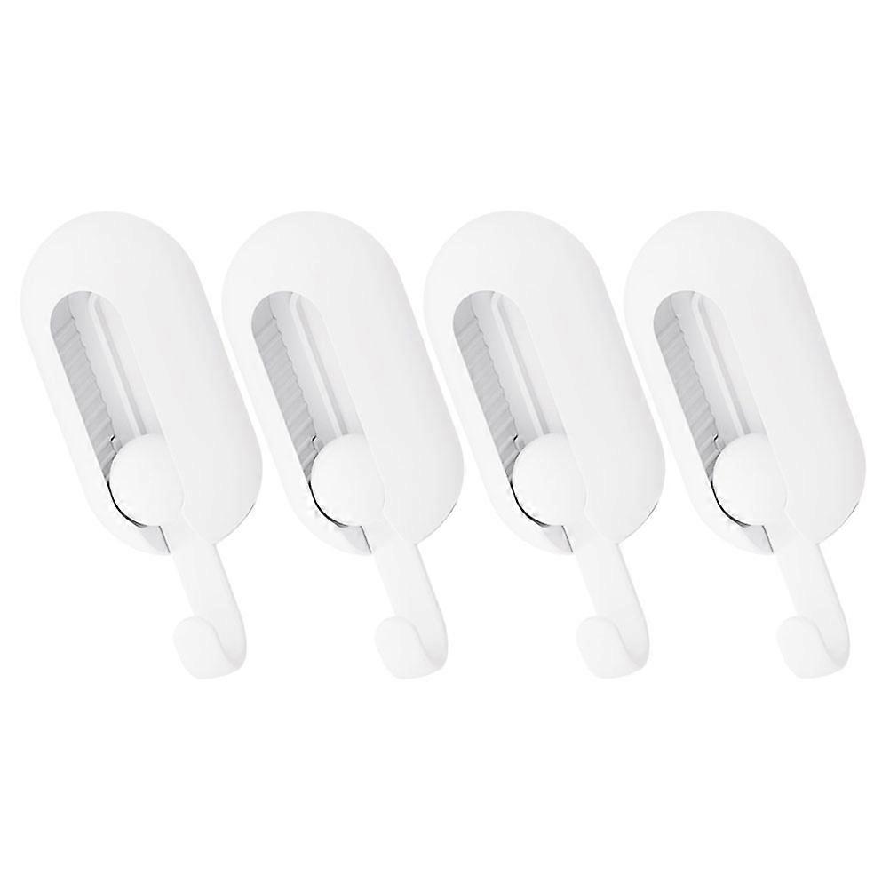 8 Pcs White Adhesive Ceiling Hooks With Swivel Design For Easy Organizing In Bathroom Kitchen And Living Room