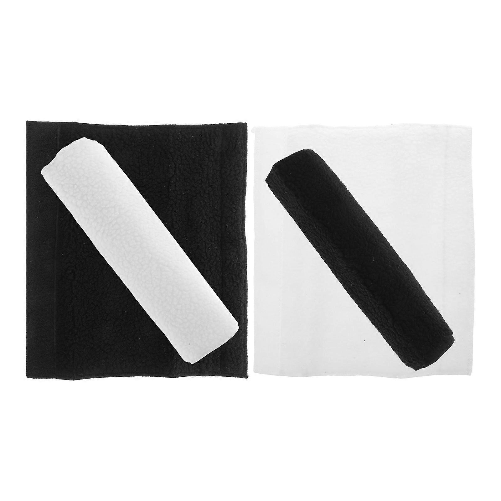 White Plush Armrest Pads for Wheelchairs and Office Chair 2Pair