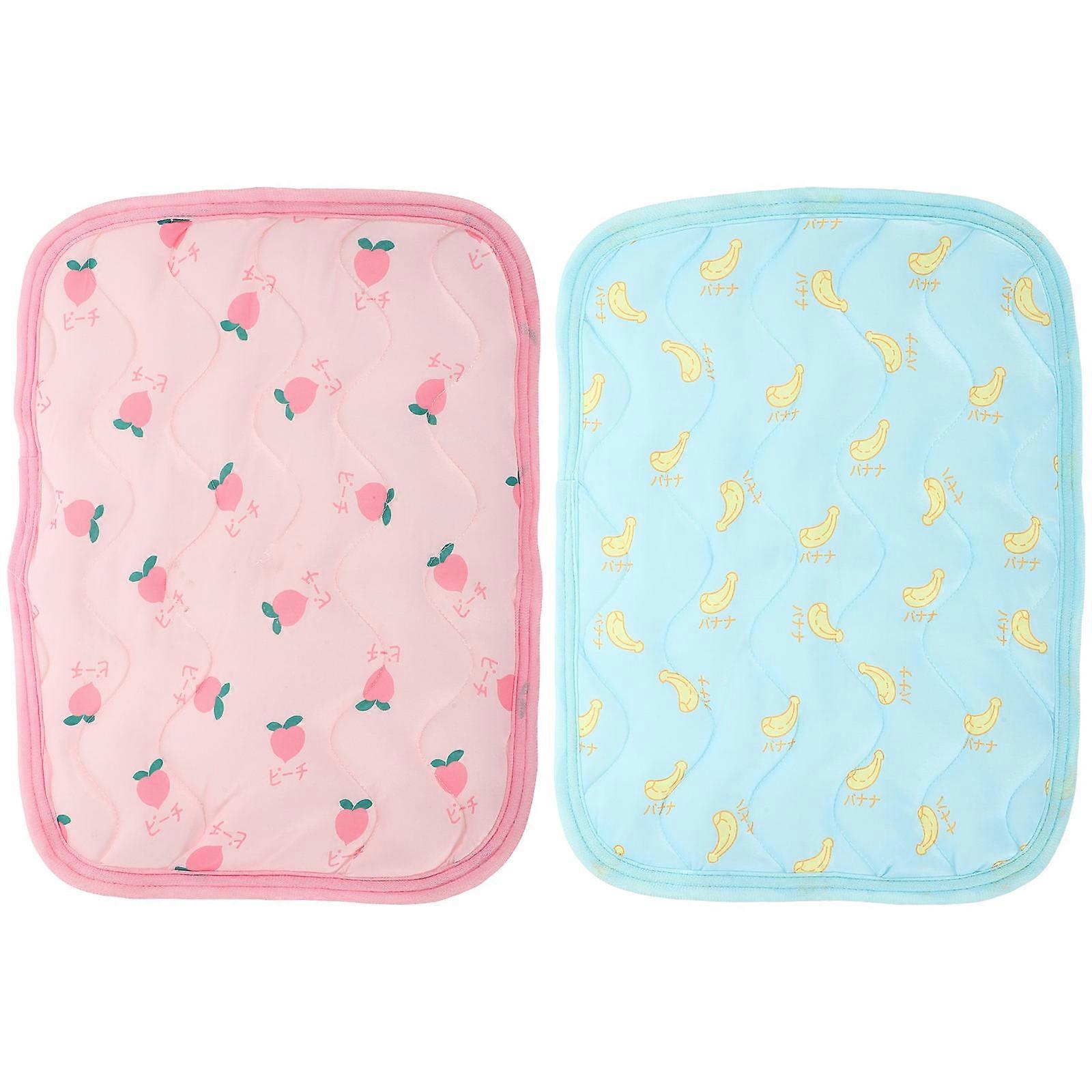 2Pcs Hamster Sleeping Mat Pet Cooling Cushion For Small Animals Summer Cooling Comfortable Sleeping Place Assorted Color Flat Rectangular