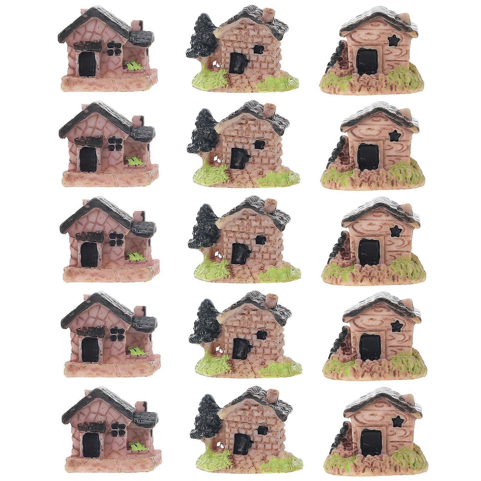 Resin House Model Mini House Decor for Decoration 30Pcs Pack