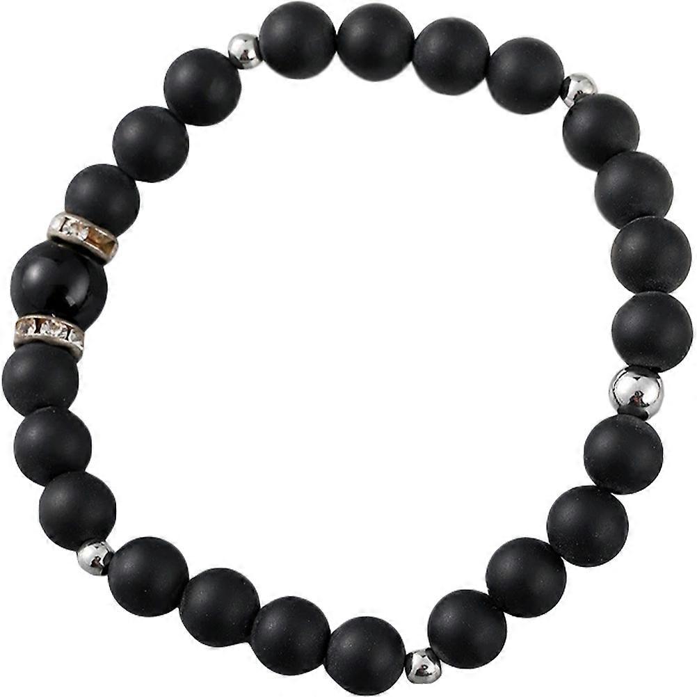 4Pcs Stone Beaded Bracelet for Men with Adjustable Wrist Chain