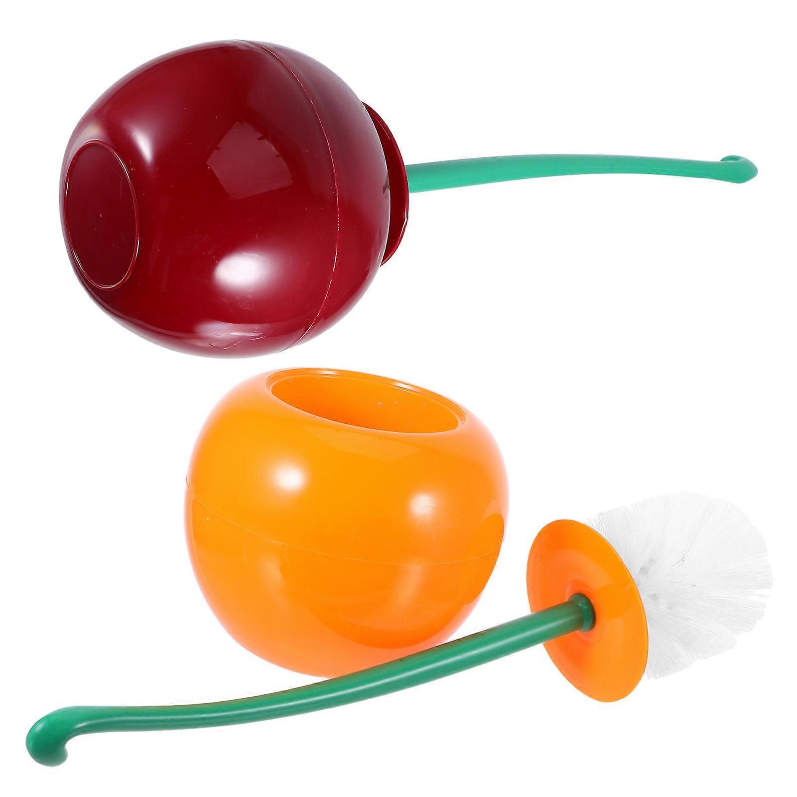 Fruit Shape Toilet Scrubber for Bathroom Cleaning 2Sets Included