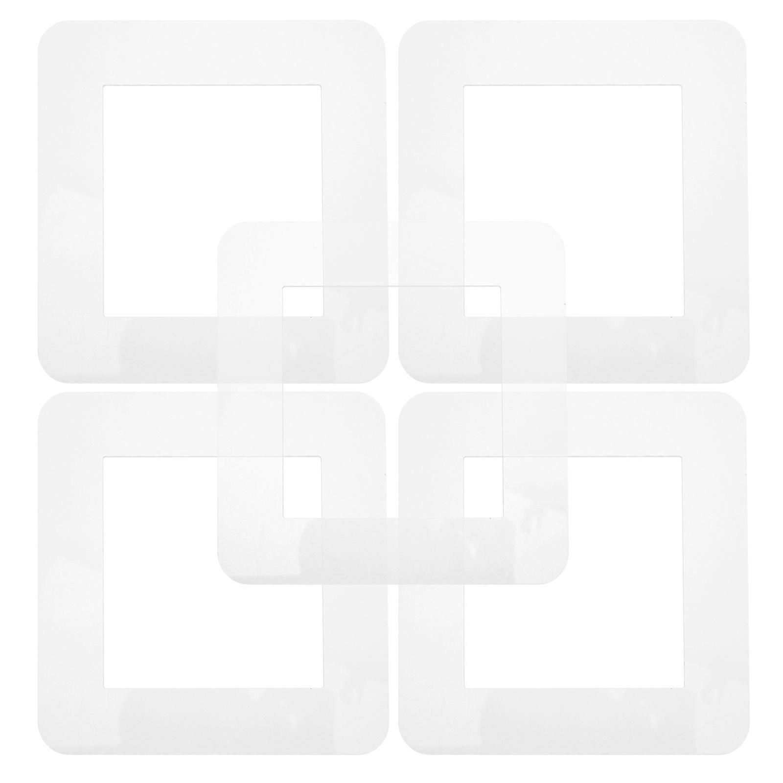 White Acrylic Screwless Wall Plate Protector for Light Switch 25Pcs