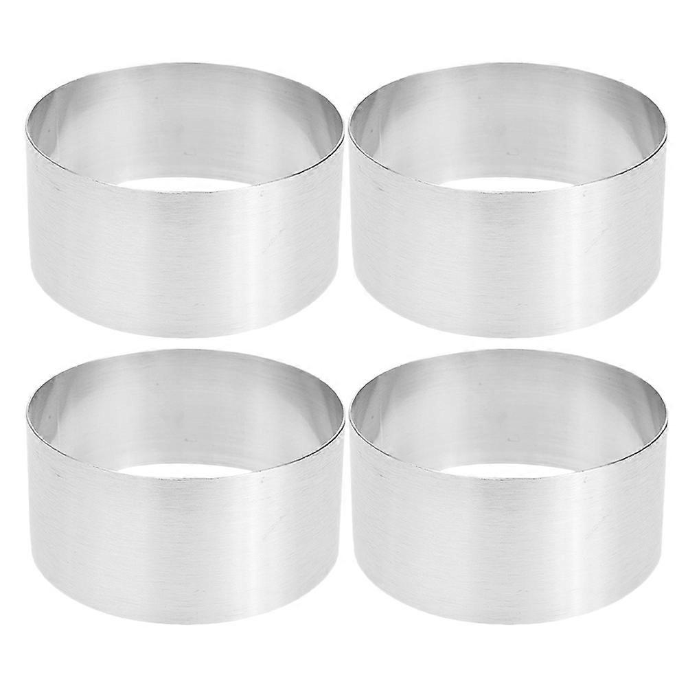 20Pcs Round Cookie Cutter Rings In Silver Made For Baking Mousse Cakes And Biscuits Suitable For Home