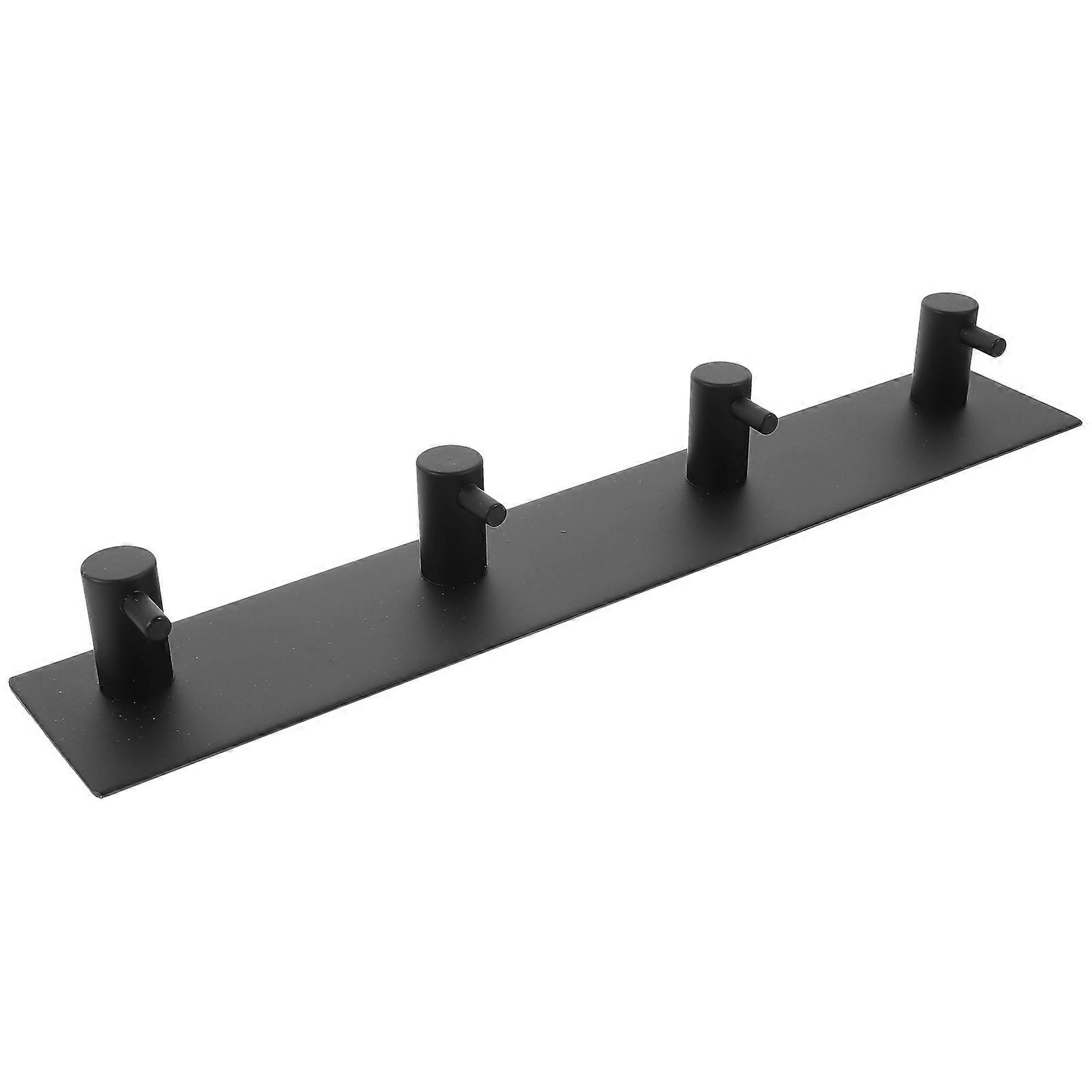 Black Door Hooks Stainless Steel Wall Mount Hook for Clothes 2Pcs