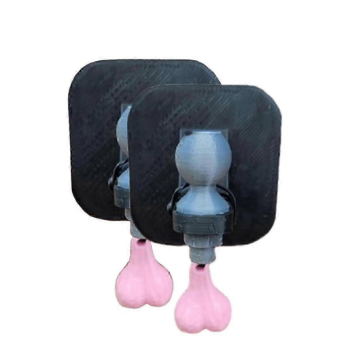 2025 Funny Trailer Hitch Cover, 2024 New 3D Tiny Hitch with Tiny Nuts Trailer Hook Cover with Tiny Nuts Hook Cover 2Pcs