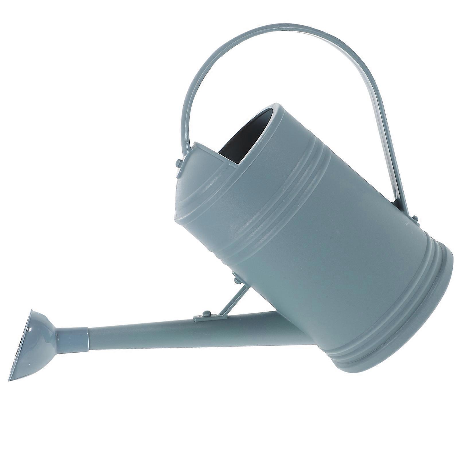 Long Spout Watering Can Large Capacity Sprinkling Can Blue Plastic Garden Watering Tool 14.2×5.1×9.4in 1Pack