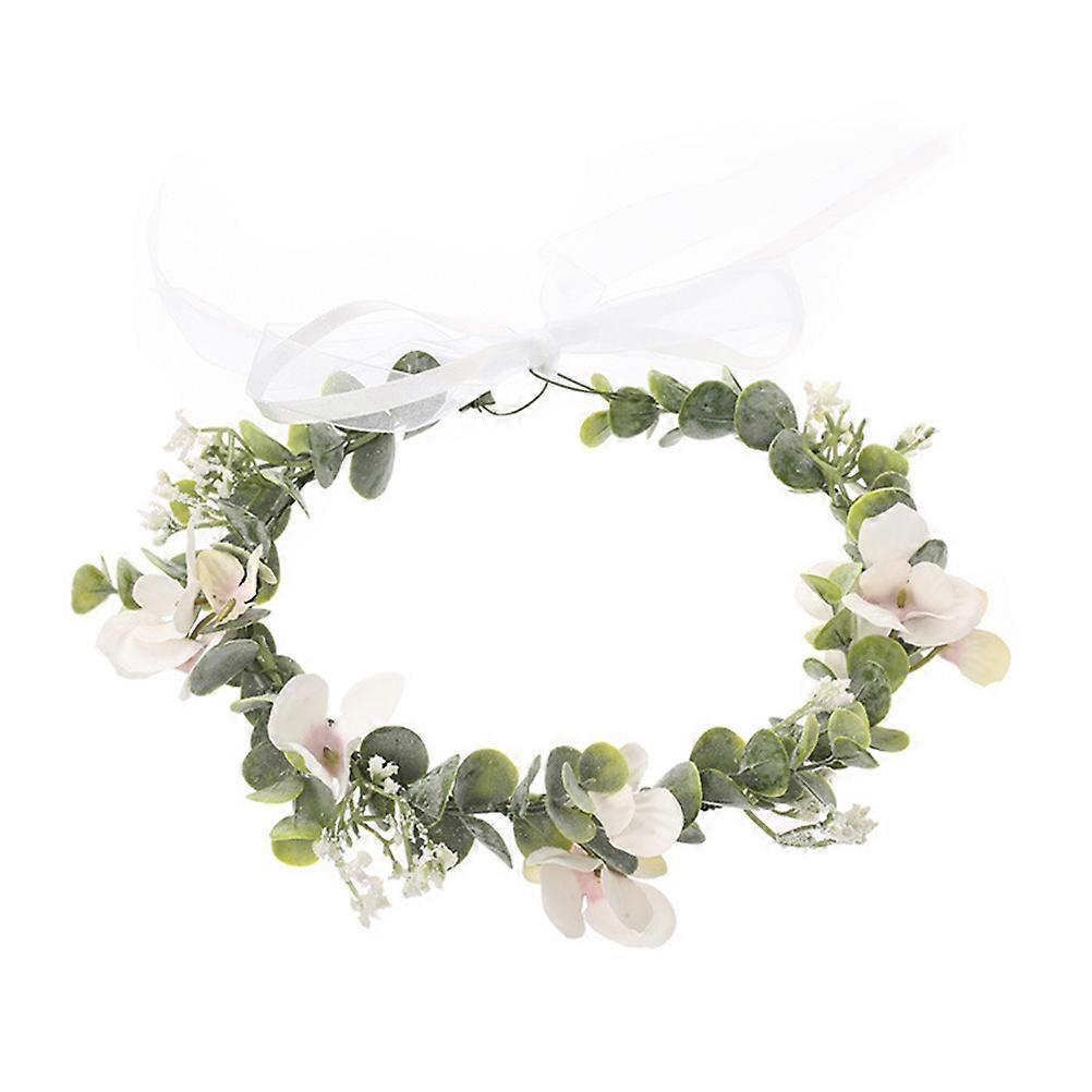 3Pcs Flower Headbands for Decor As Delicate Flocking Bride Wreath Crowns