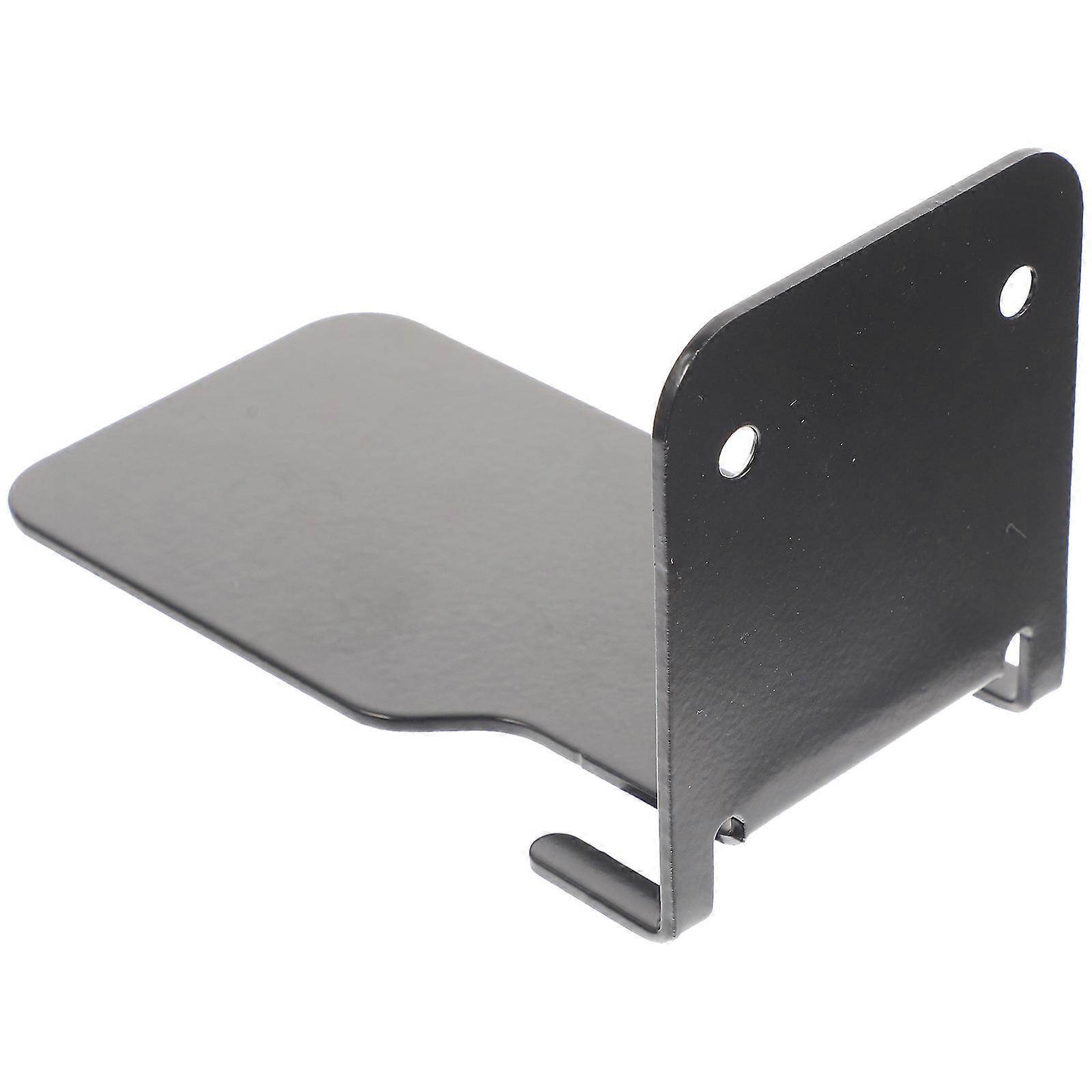 Wall Mounted Floating Bookshelf for Storage Use 2Pcs Black Steel