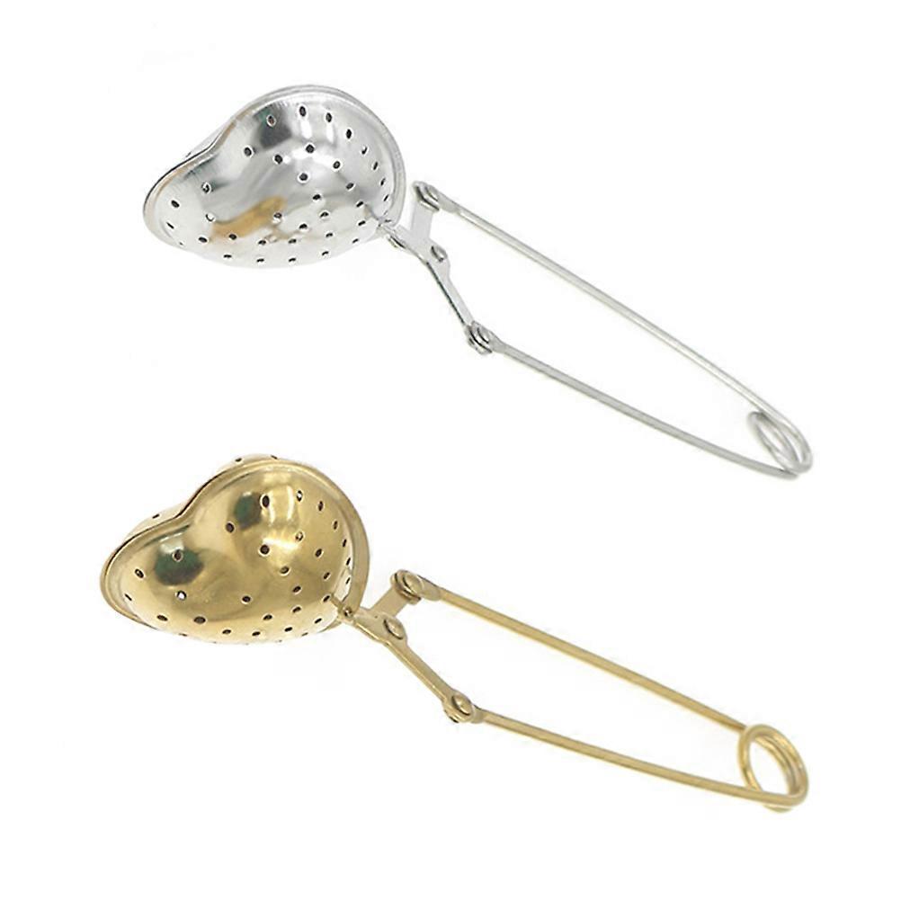 Tea Filter Stainless Steel for Tea Use 4Pcs Heart Shape Strainer with Handle