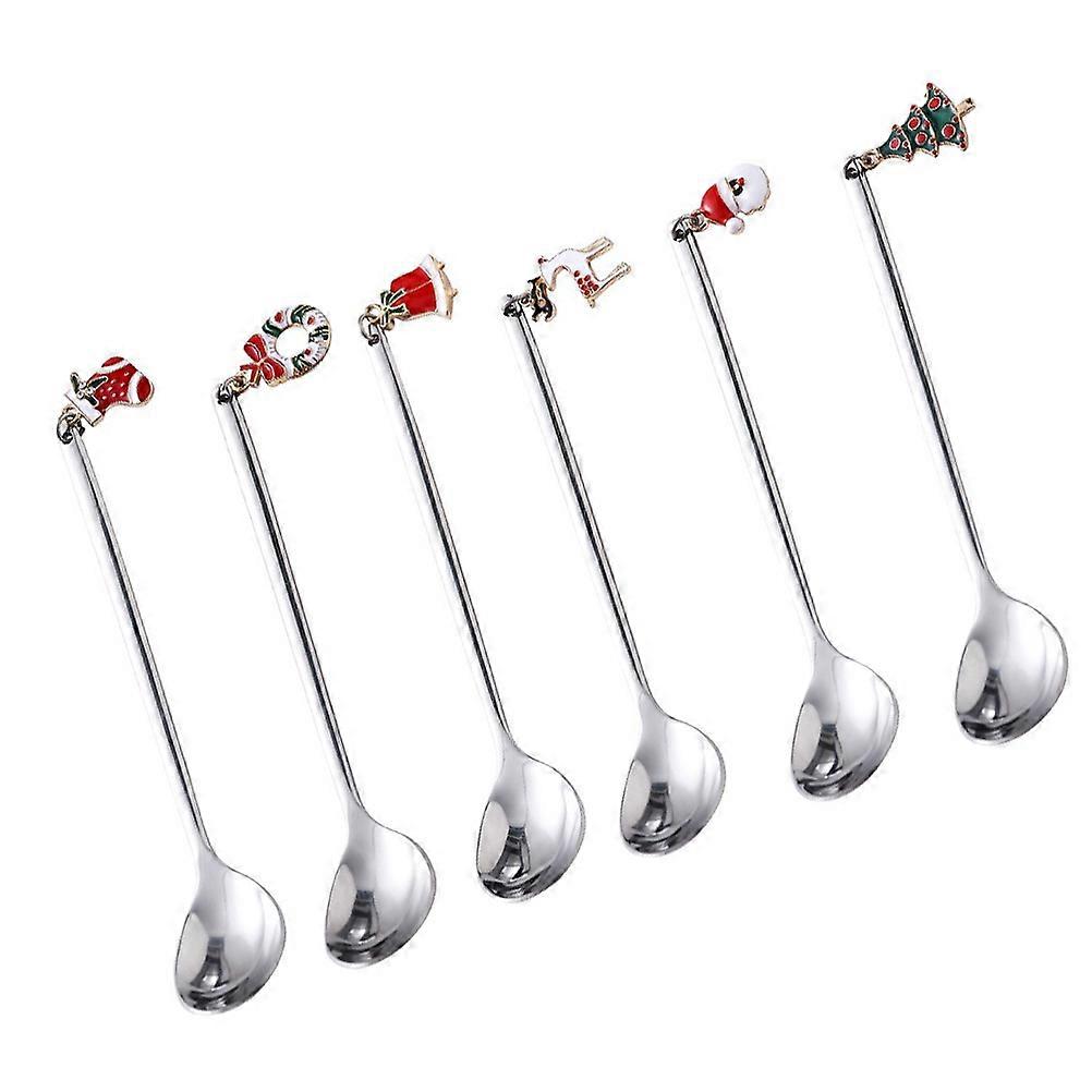 Silver Stirring Spoons For Ice Cream Dessert In Festive Design 24 Pcs