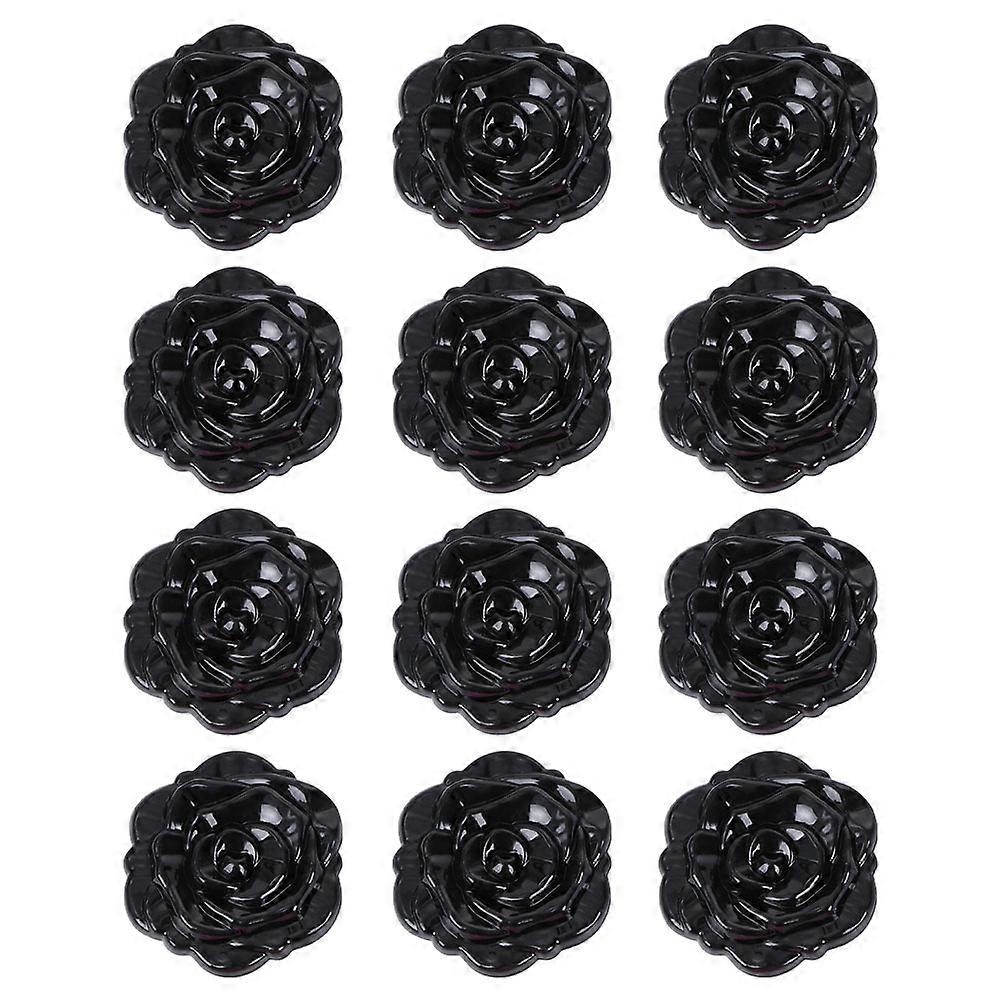 Pocket Mirror Double-Side Compact Mirror for Daily Use 24Pcs Black