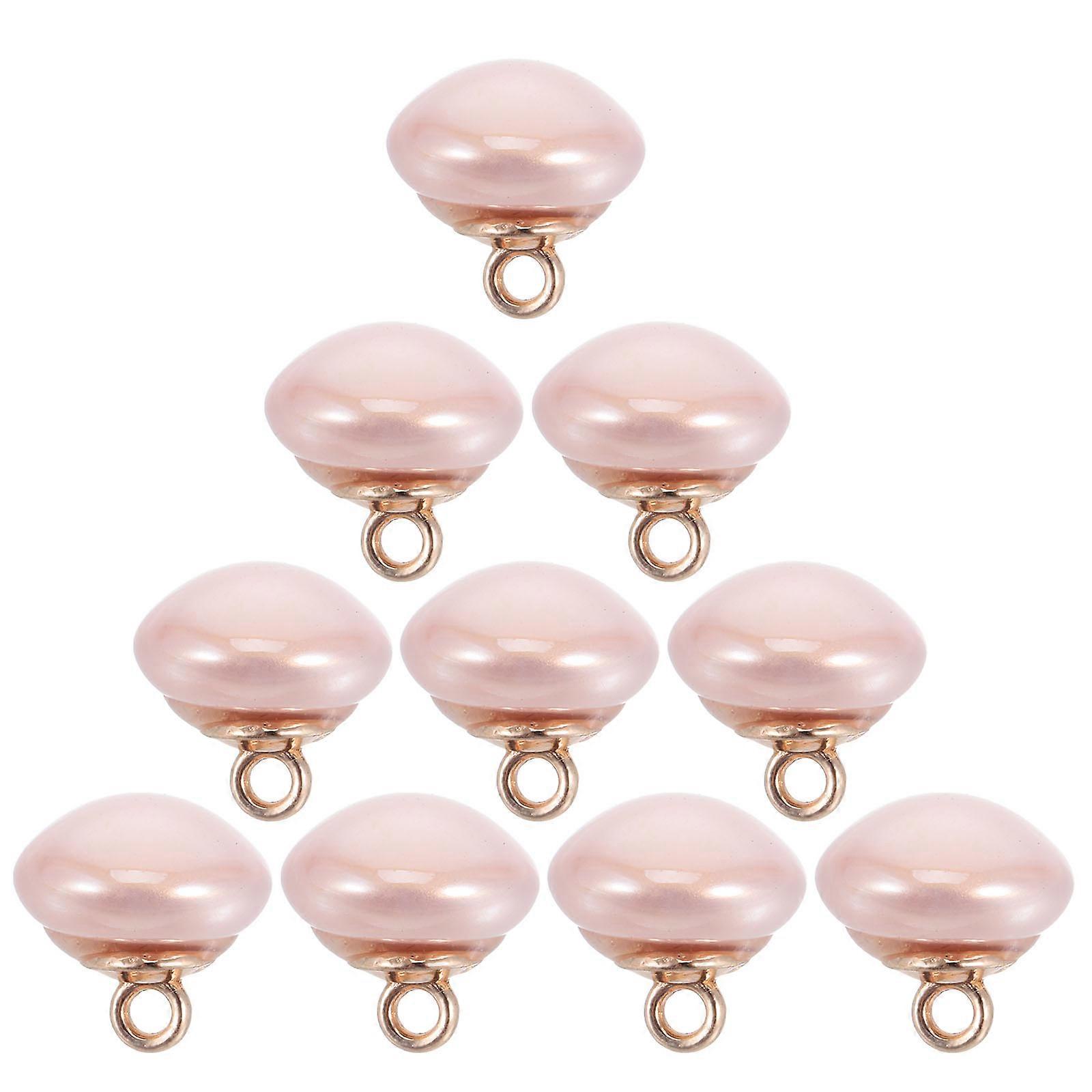 Pink Pearl Decorative Buttons Round Plastic Buttons for Sewing 40Pcs