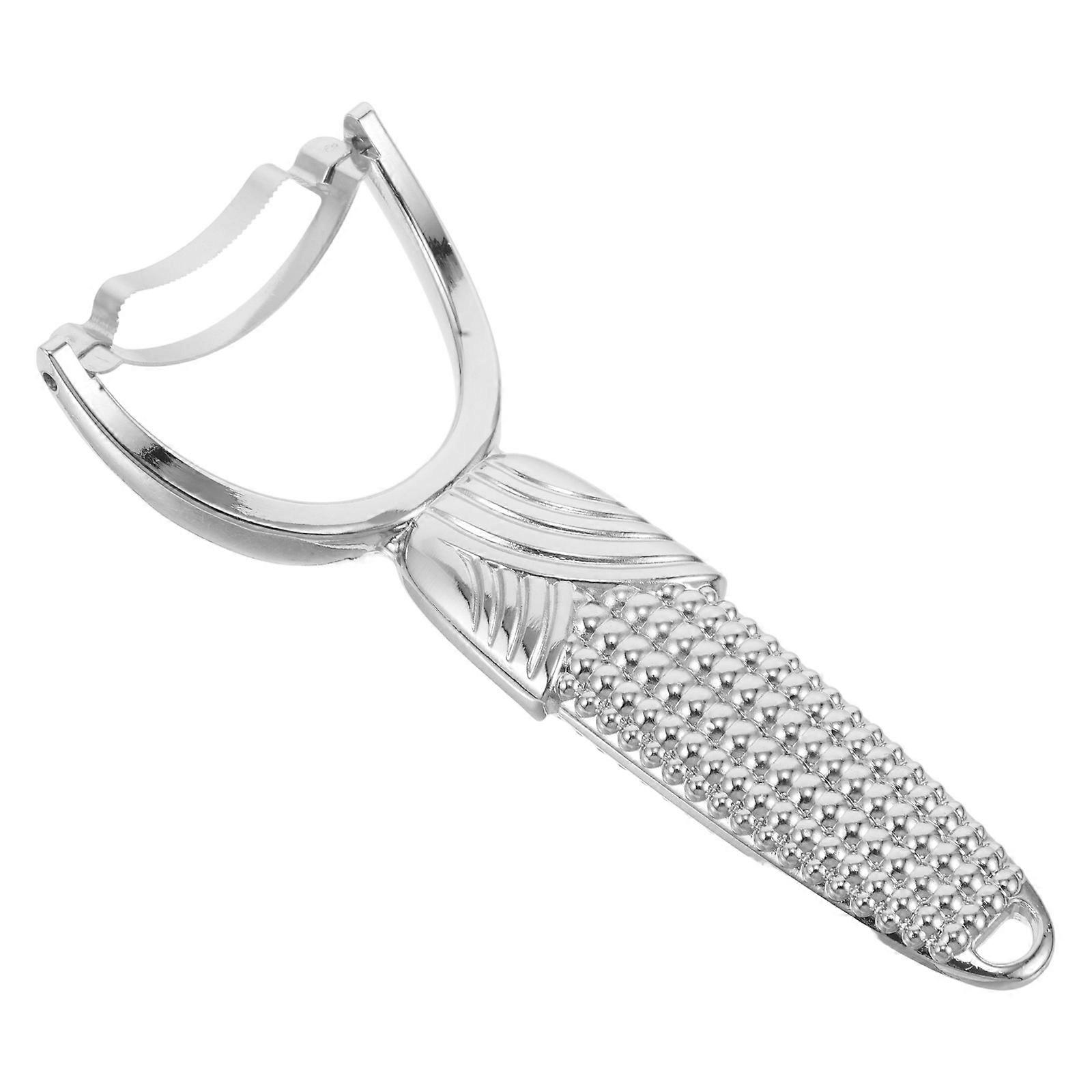 Silver Stainless Steel Corn Kernel Remover Tool Manual for Kitchen 2Pcs