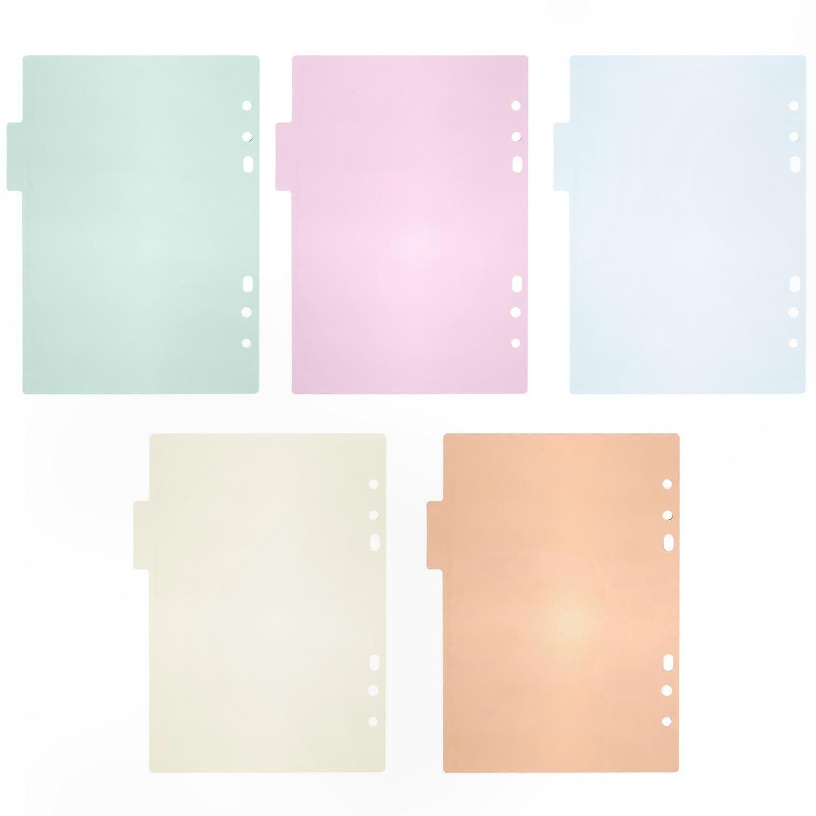 10 Pack Multicolor Plastic Tab Dividers for A5 Binders Office Use