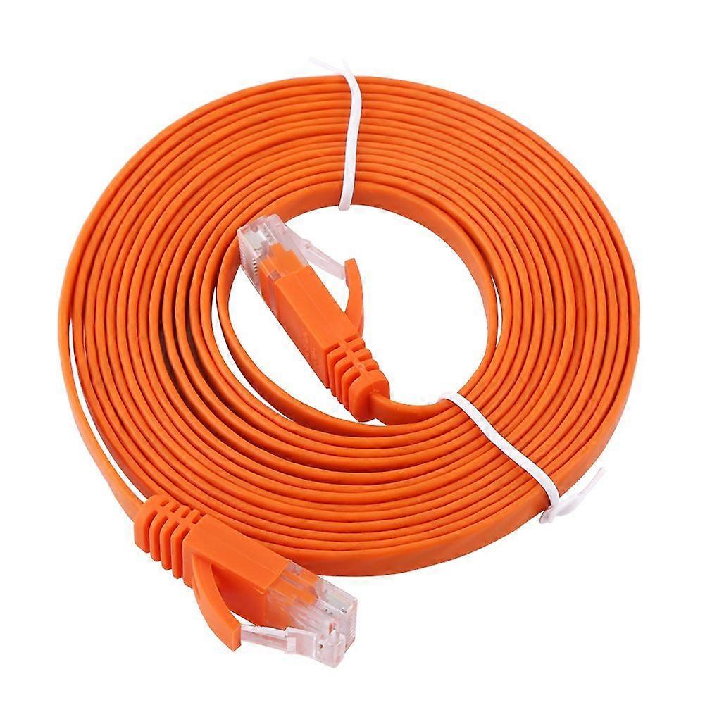 RJ45 CAT6 Ethernet Network Flat LAN Cable UTP Patch Router Cables 1000M Orange 3meters