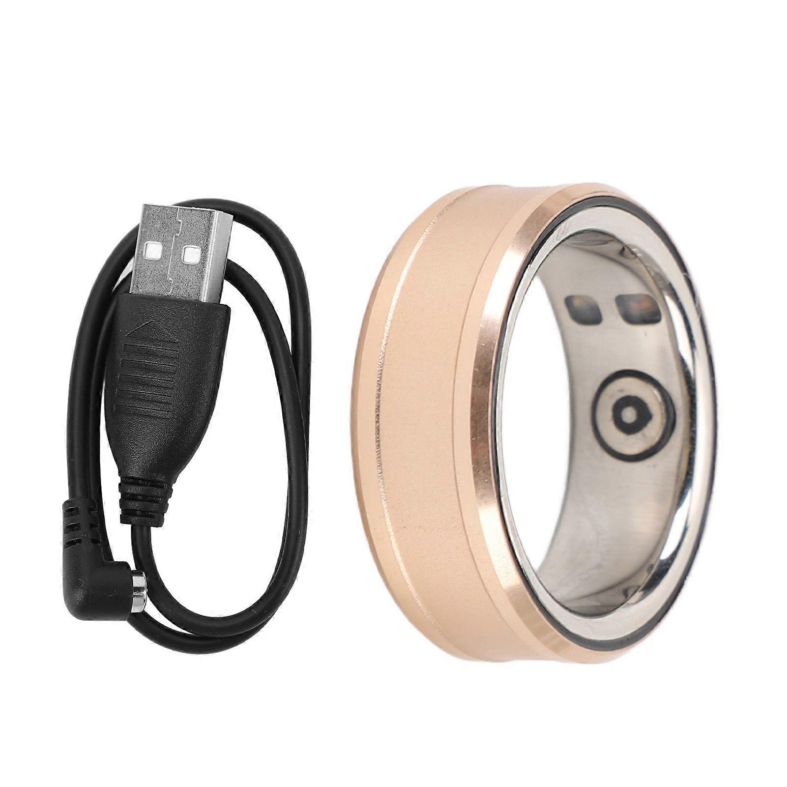 Smart Health Ring Sleep Monitoring Body Temperature Detection Rechargeable Health Ring Tracker for Sports Fitness Size 20 Inner Diameter: Approx. 19.8