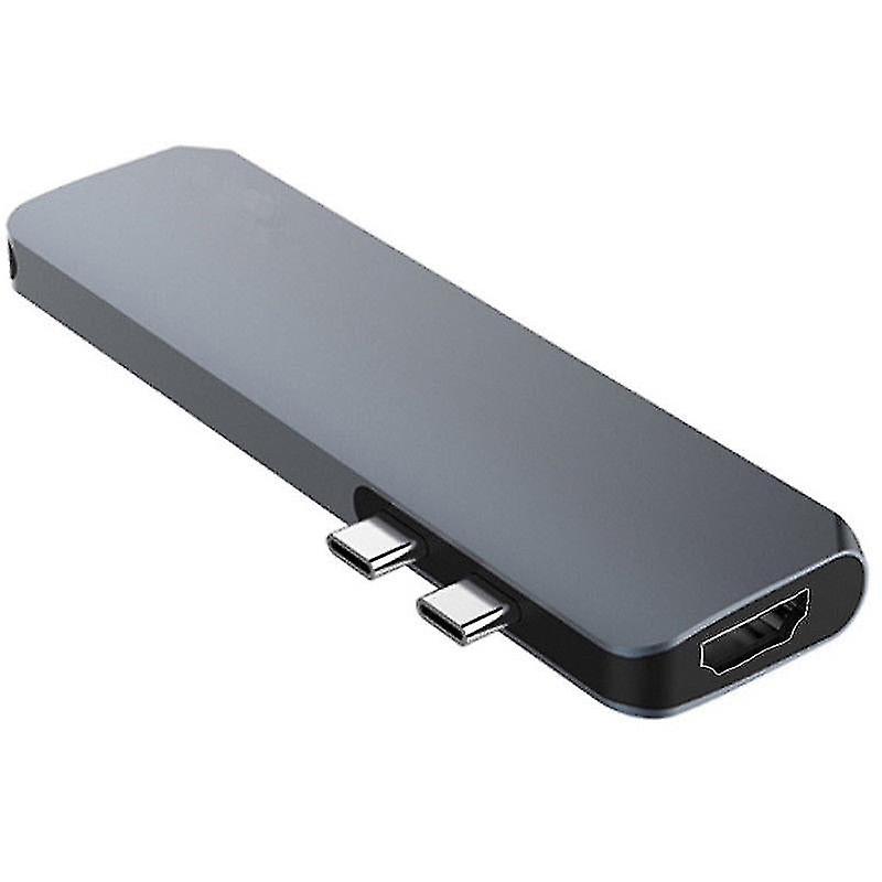 Convertisseurs audio Hub Double Usb Type C Lecteur de carte multiport 4k Hdmi pour Mac Macbook Pro