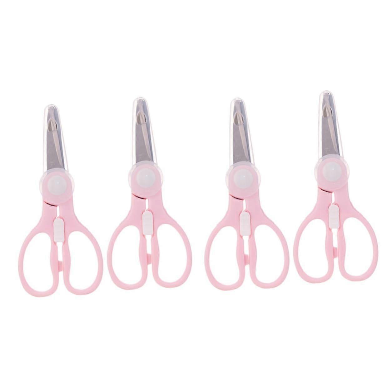 Portable Food Scissors 4Piece Set Cover Shear Tool for Food Preparation Travel and Everyday Use