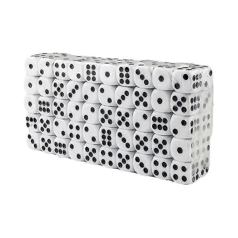 Six-sided Dice, 100 Pcs-white