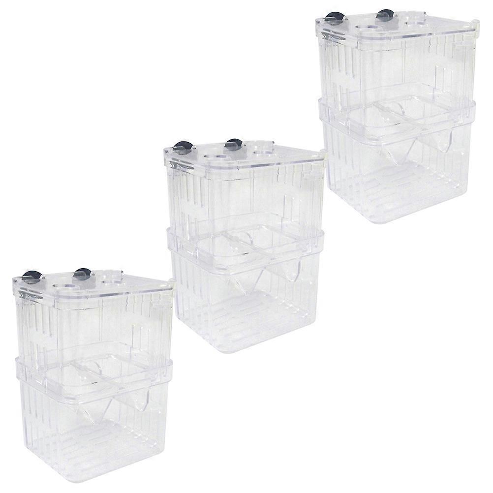 Fish Hatching Box Transparent Aquarium Isolation Box for Fish Breeding 12Pcs