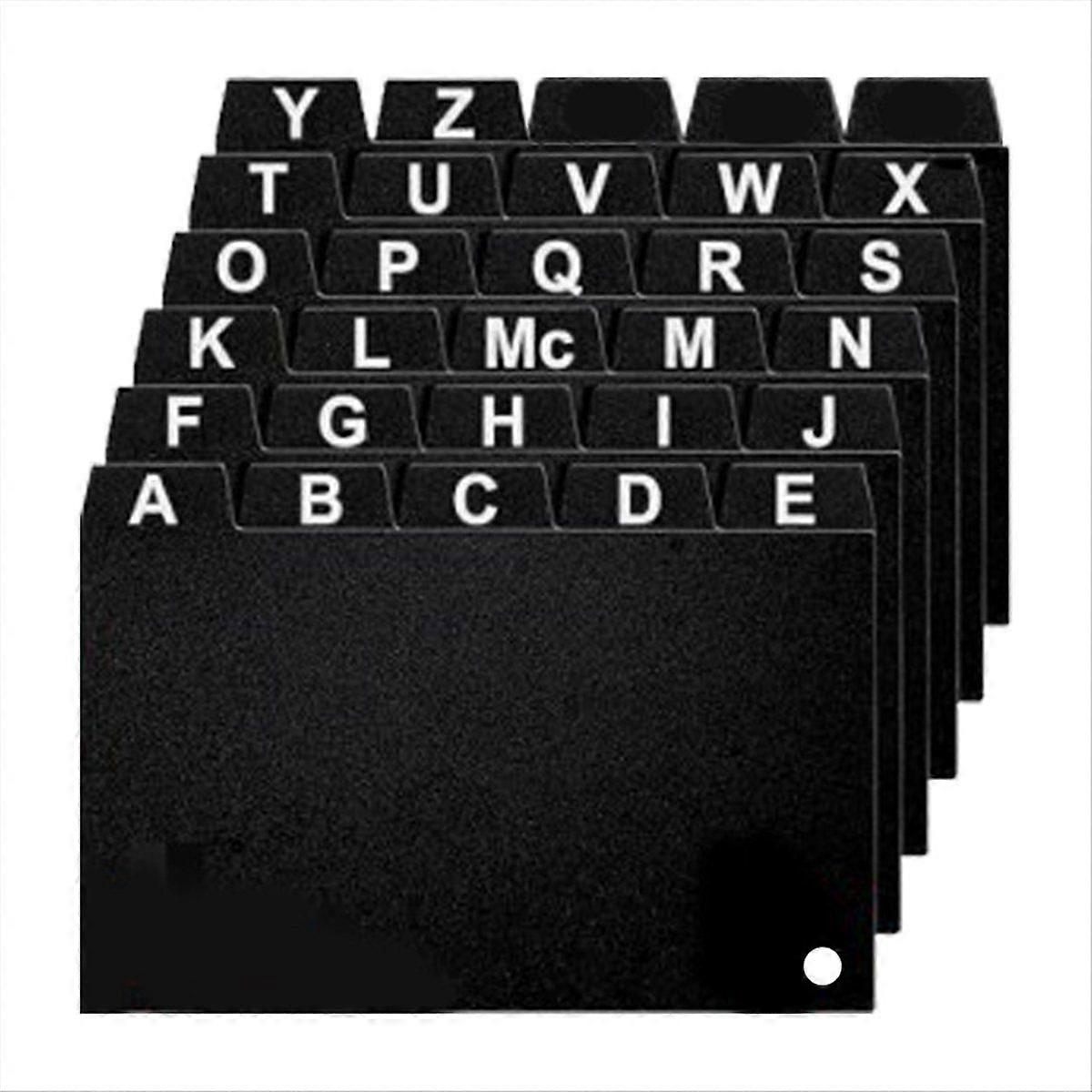 30Pcs Black Index Card Dividers 3x5 In,with Ring Index Card Organizer