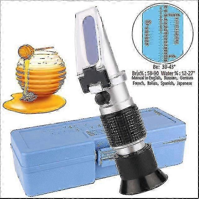 Honey Refractometer High Concentration Sugar Meter Beekeep Tester 0%-90% Auto Refractometer Handheld Brix Refractometer