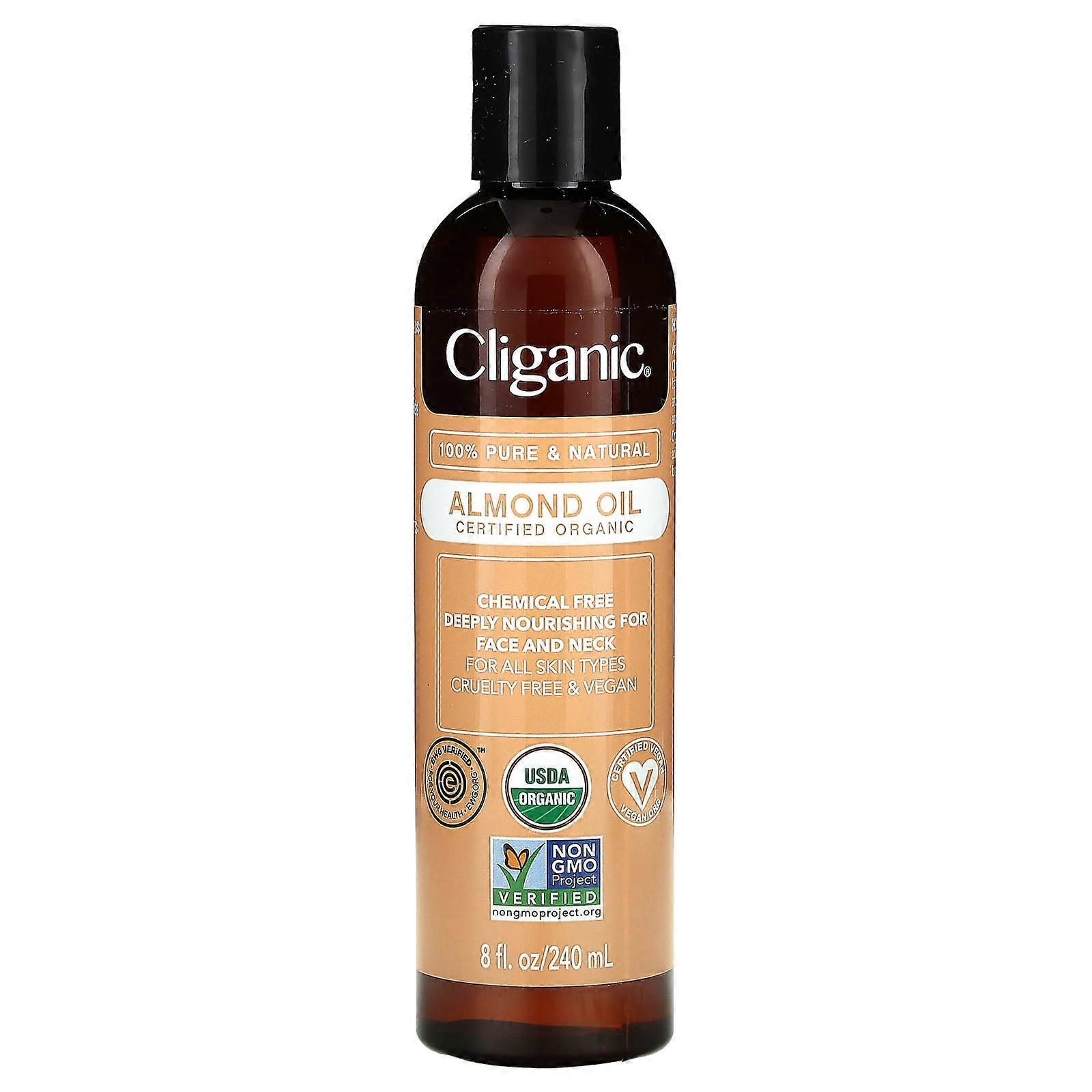 Organic Almond Oil, 8 fl oz (240 ml)