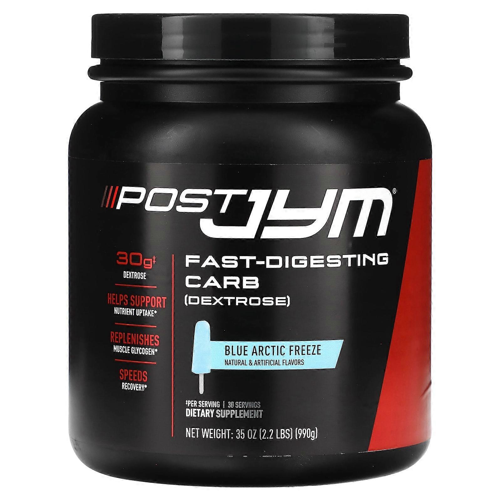 Post JYM, Fast-Digesting Carb, Blue Artic Freeze, 2.2 lbs (990 g)